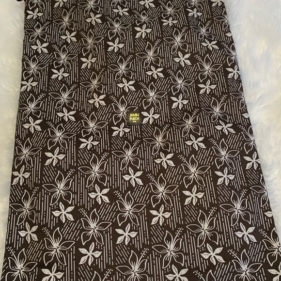 JAMIN PUECH Paris heavier brown drawstring tropical print Dust Bag VVGUC ++ - Picture 6 of 8